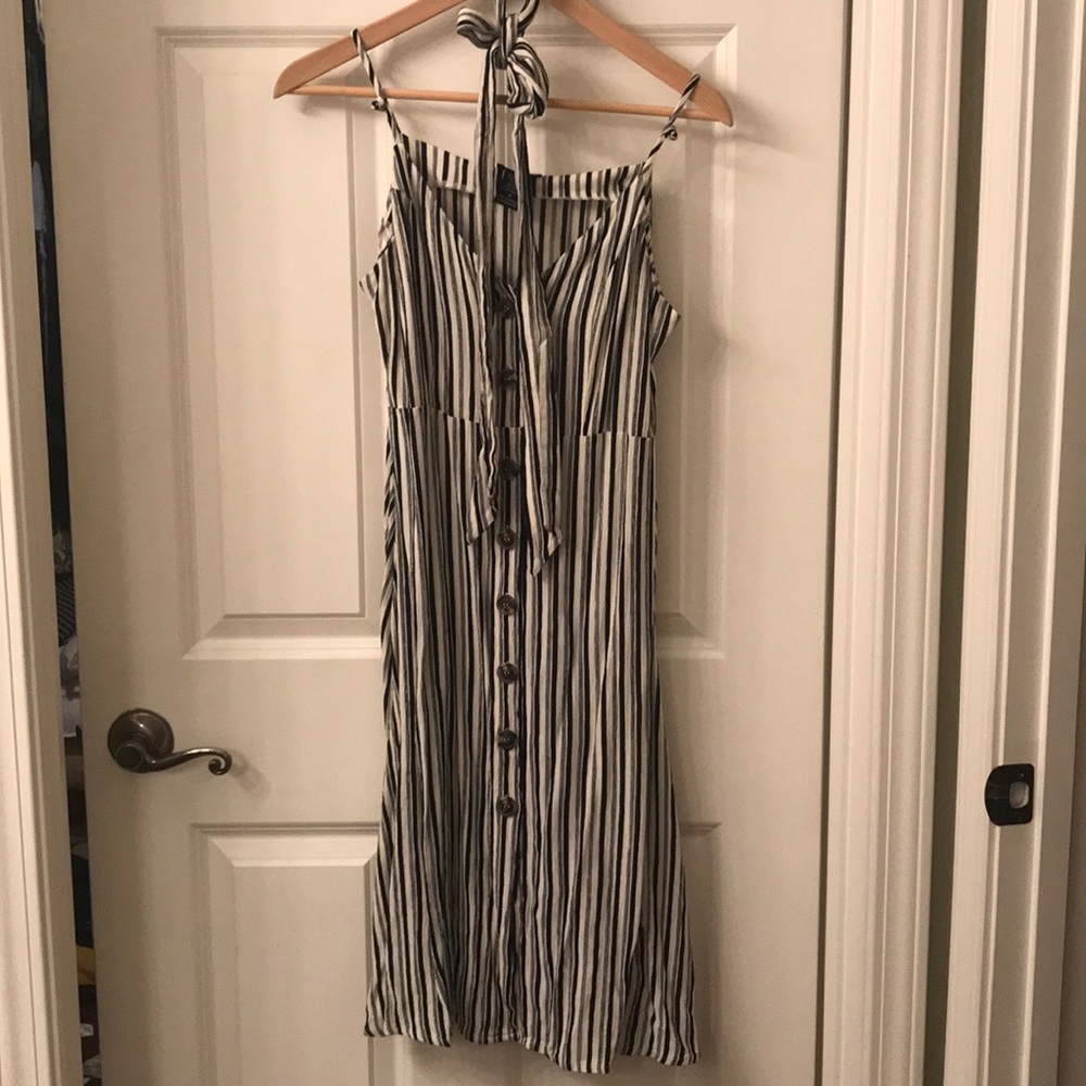 Striped midi dress
